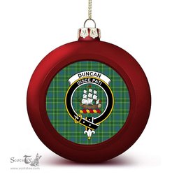 ScotsTee Shop Scottish Duncan Ancient Clan Crest Tartan Christmas Ball Ornament