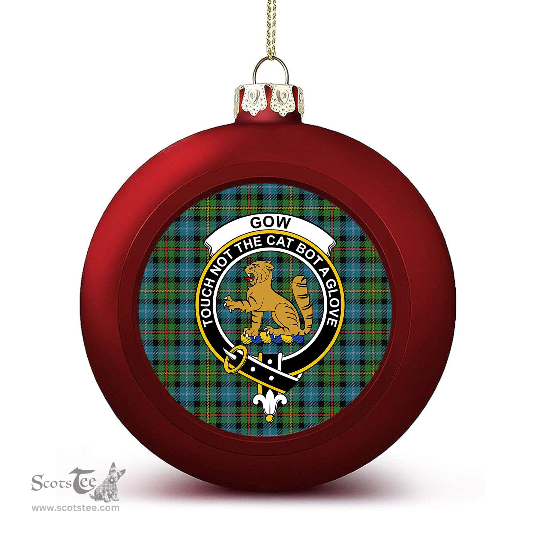 ScotsTee Shop Scottish Gow Hunting Ancient Crest Tartan Christmas Ball Ornament