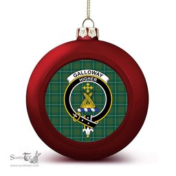 ScotsTee Shop Scottish Galloway Hunting Modern Crest Tartan Christmas Ball Ornament