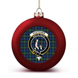 ScotsTee Shop Scottish Fletcher Ancient Crest Tartan Christmas Ball Ornament