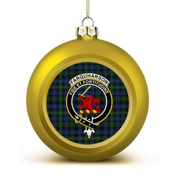 ScotsTee Shop Scottish Farquharson Vestiarium Scoticum Crest Tartan Christmas Ball Ornament