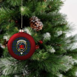 ScotsTee Shop Scottish Farquharson Vestiarium Scoticum Crest Tartan Christmas Ball Ornament