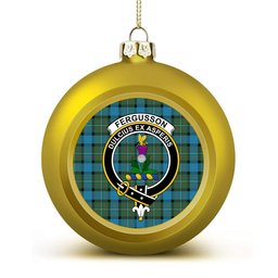 ScotsTee Shop Scottish Fergusson Ancient #2 Crest Tartan Christmas Ball Ornament