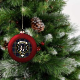 ScotsTee Shop Scottish Fletcher of Dunans Modern Crest Tartan Christmas Ball Ornament