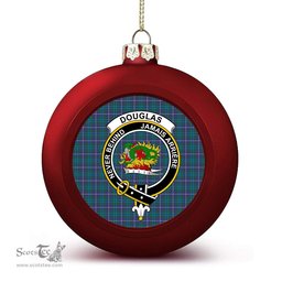 ScotsTee Shop Scottish Douglas SC Crest Tartan Christmas Ball Ornament