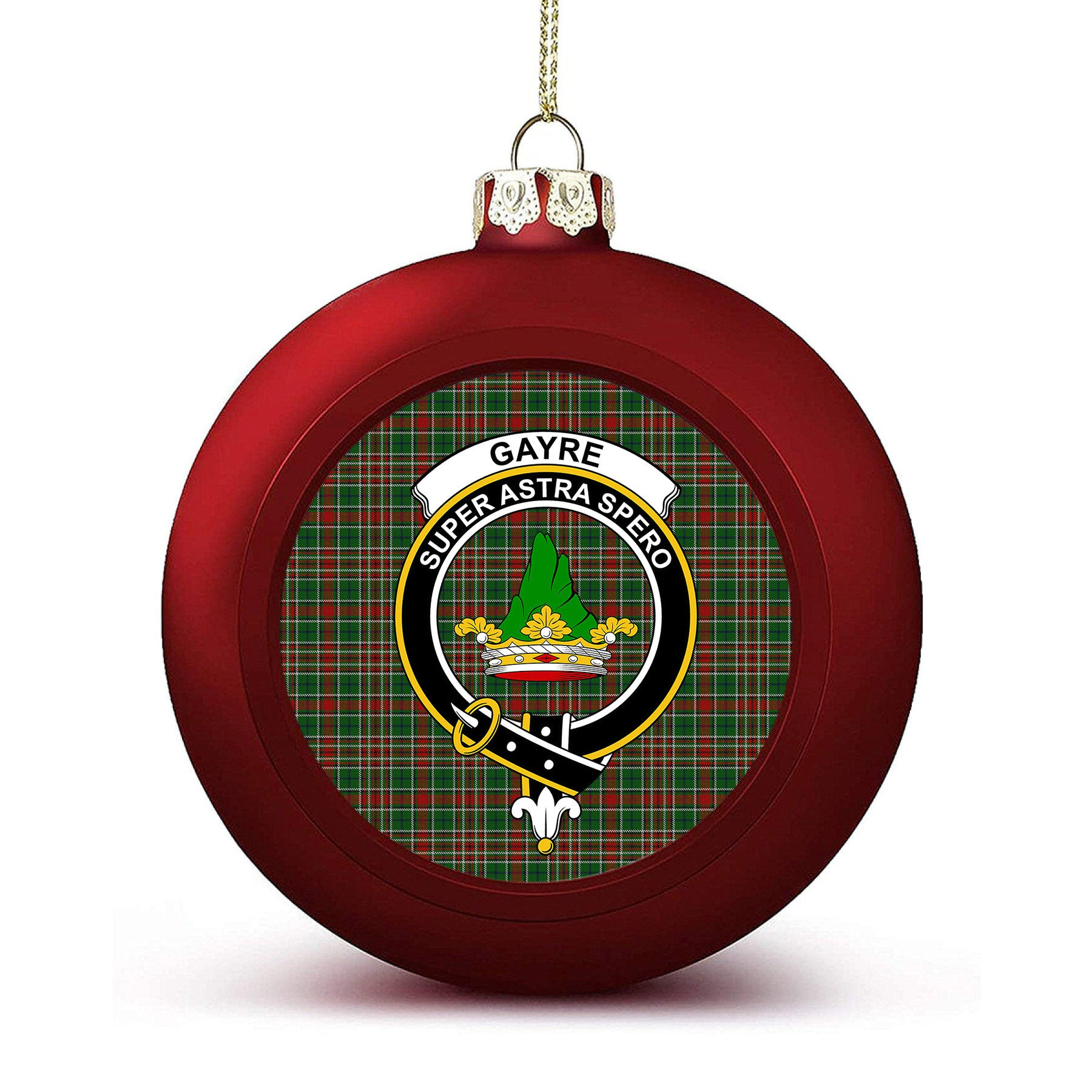 ScotsTee Shop Scottish Gayre Bodyguard 2 Crest Tartan Christmas Ball Ornament