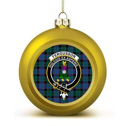 ScotsTee Shop Scottish Fergusson of Balquhidder Modern Crest Tartan Christmas Ball Ornament