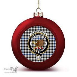 ScotsTee Shop Scottish Gladstanes Modern Crest Tartan Christmas Ball Ornament