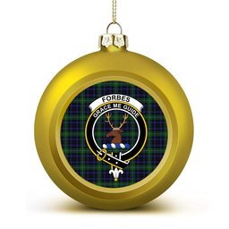 ScotsTee Shop Scottish Forbes Ancient 2 Crest Tartan Christmas Ball Ornament