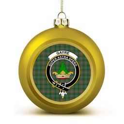 ScotsTee Shop Scottish Gayre Dress Crest Tartan Christmas Ball Ornament
