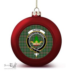 ScotsTee Shop Scottish Gayre Dress Crest Tartan Christmas Ball Ornament
