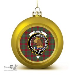 ScotsTee Shop Scottish Gregor of Cardney Modern Crest Tartan Christmas Ball Ornament