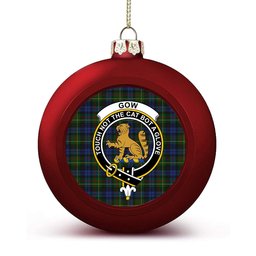 ScotsTee Shop Scottish Gow Hunting 2 Crest Tartan Christmas Ball Ornament
