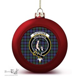 ScotsTee Shop Scottish Fletcher Modern Crest Tartan Christmas Ball Ornament