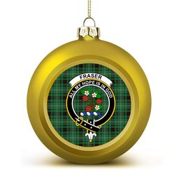 ScotsTee Shop Scottish Fraser Gathering Hunting Ancient Crest Tartan Christmas Ball Ornament