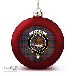 ScotsTee Shop Scottish Graham of Airth Modern Crest Tartan Christmas Ball Ornament