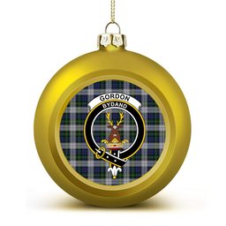 ScotsTee Shop Scottish Gordon Dress Original Crest Tartan Christmas Ball Ornament