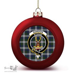 ScotsTee Shop Scottish Gordon Dress Original Crest Tartan Christmas Ball Ornament