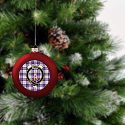 ScotsTee Shop Scottish Dunlop Dress Modern Crest Tartan Christmas Ball Ornament