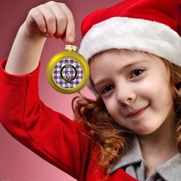 ScotsTee Shop Scottish Dunlop Dress Modern Crest Tartan Christmas Ball Ornament