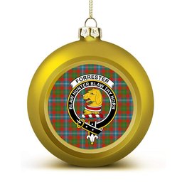 ScotsTee Shop Scottish Forrester Ancient Crest Tartan Christmas Ball Ornament