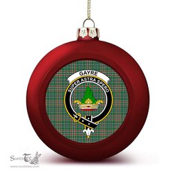 ScotsTee Shop Scottish Gayre Dress Ancient Crest Tartan Christmas Ball Ornament