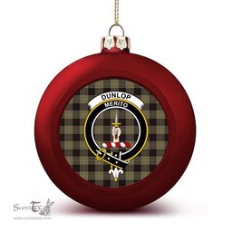 ScotsTee Shop Scottish Dunlop Hunting Crest Tartan Christmas Ball Ornament