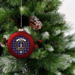ScotsTee Shop Scottish Dunlop Modern Crest Tartan Christmas Ball Ornament