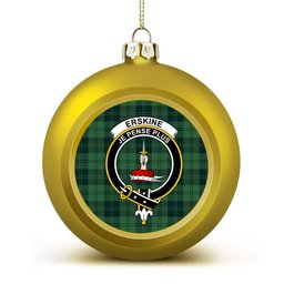 ScotsTee Shop Scottish Erskine Hunting Modern Crest Tartan Christmas Ball Ornament