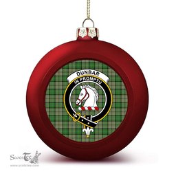 ScotsTee Shop Scottish Dunbar Hunting Ancient Crest Tartan Christmas Ball Ornament