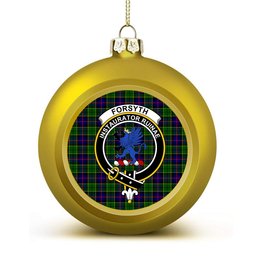 ScotsTee Shop Scottish Forsyth Modern Crest Tartan Christmas Ball Ornament