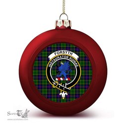 ScotsTee Shop Scottish Forsyth Modern Crest Tartan Christmas Ball Ornament