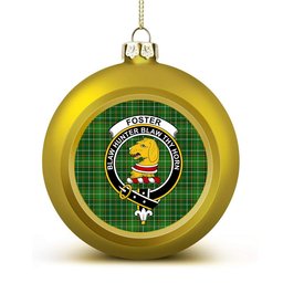 ScotsTee Shop Scottish Foster Hunting Crest Tartan Christmas Ball Ornament