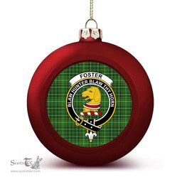 ScotsTee Shop Scottish Foster Hunting Crest Tartan Christmas Ball Ornament