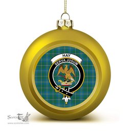 ScotsTee Shop Scottish Hay Hunting Modern Crest Tartan Christmas Ball Ornament