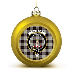 ScotsTee Shop Scottish Dunlop Hunting Modern Crest Tartan Christmas Ball Ornament