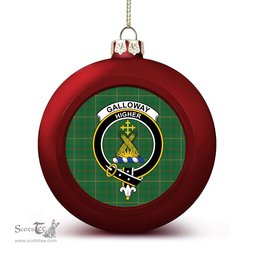 ScotsTee Shop Scottish Galloway Green Ancient Crest Tartan Christmas Ball Ornament