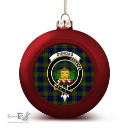 ScotsTee Shop Scottish Dundas Modern 02 Crest Tartan Christmas Ball Ornament