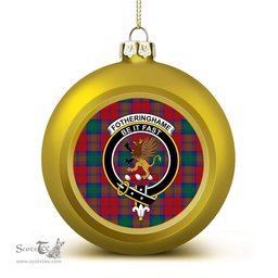 ScotsTee Shop Scottish Fotheringhame Crest Tartan Christmas Ball Ornament