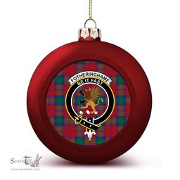 ScotsTee Shop Scottish Fotheringhame Crest Tartan Christmas Ball Ornament