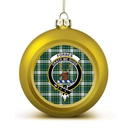 ScotsTee Shop Scottish Forbes Dress Ancient Crest Tartan Christmas Ball Ornament