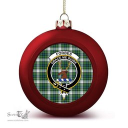 ScotsTee Shop Scottish Forbes Dress Ancient Crest Tartan Christmas Ball Ornament