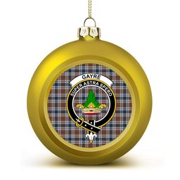 ScotsTee Shop Scottish Gayre Arisaidh Crest Tartan Christmas Ball Ornament