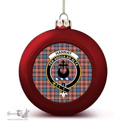 ScotsTee Shop Scottish Hannay Dress Modern Crest Tartan Christmas Ball Ornament