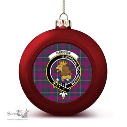 ScotsTee Shop Scottish Gregor Hunting Modern Crest Tartan Christmas Ball Ornament