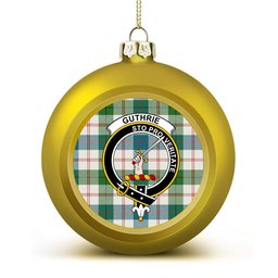 ScotsTee Shop Scottish Guthrie Dress Ancient Crest Tartan Christmas Ball Ornament