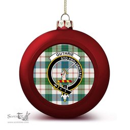 ScotsTee Shop Scottish Guthrie Dress Ancient Crest Tartan Christmas Ball Ornament
