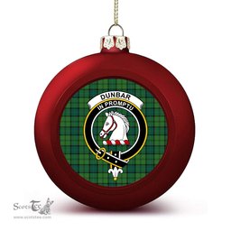 ScotsTee Shop Scottish Dunbar Hunting Modern Crest Tartan Christmas Ball Ornament