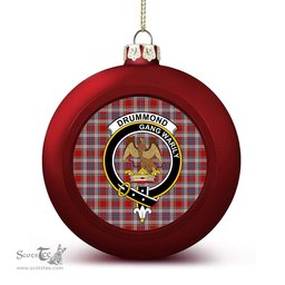 ScotsTee Shop Scottish Drummond of Perth Dress 2 Crest Tartan Christmas Ball Ornament