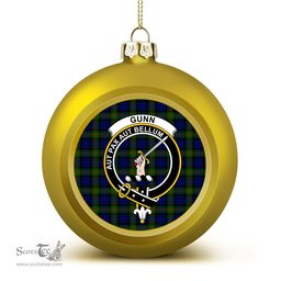 ScotsTee Shop Scottish Gunn Modern Crest Tartan Christmas Ball Ornament